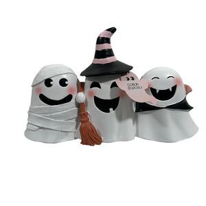 Goblin & Ghoul Witch Mummy Vampire Ghost Trio Home Goods Halloween Decor NWT